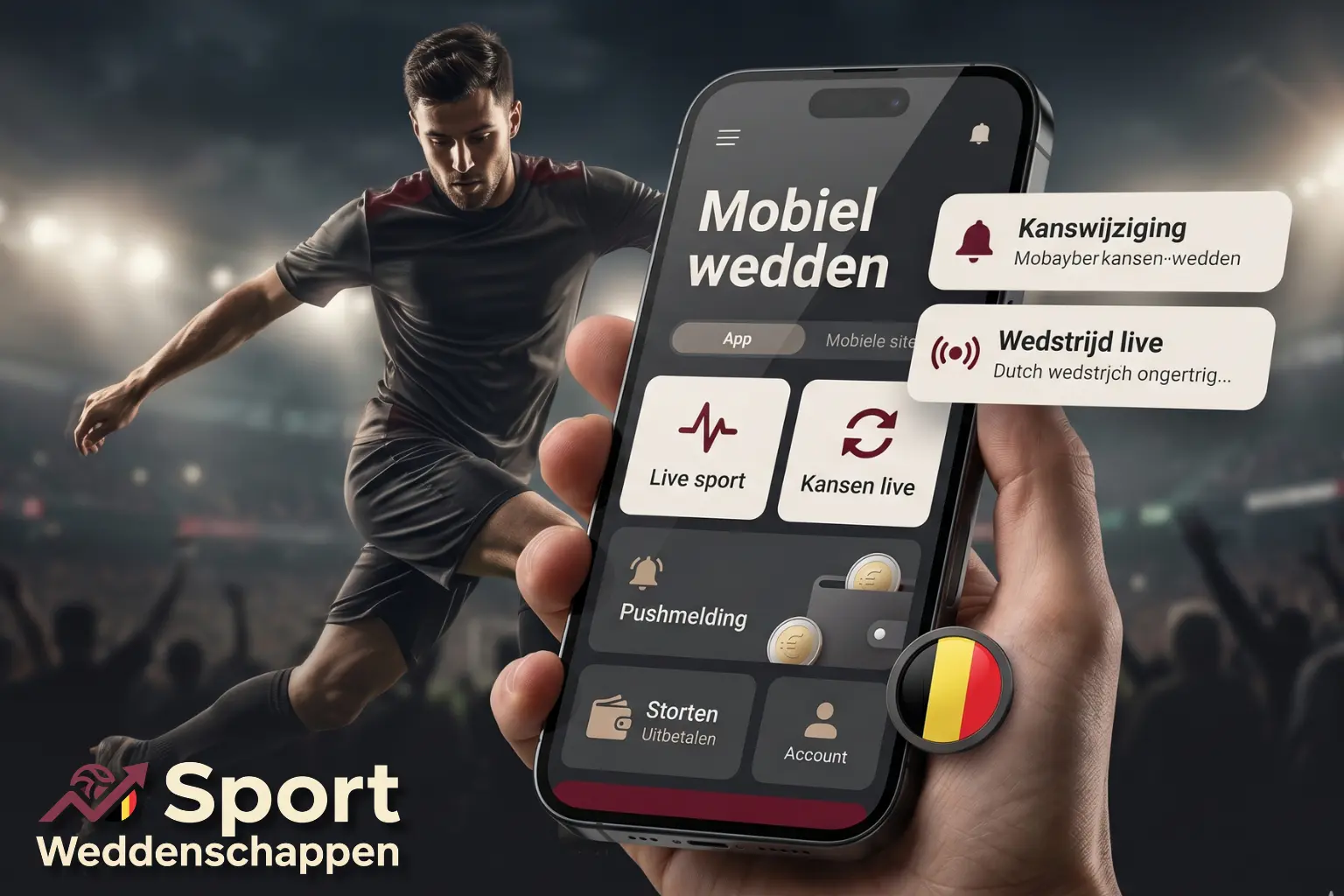 Mobiele sportweddenschappen via smartphone in België