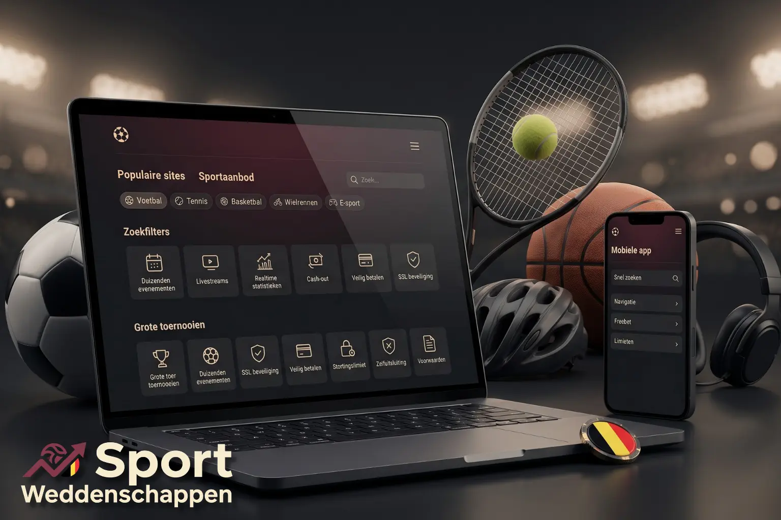 Populaire sportweddenschappen sites in België met veilige apps